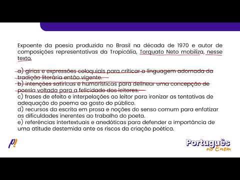 Thumbnail da aula: ENEM DIGITAL 2020 - ESTUDOS DO TEXTO | Pessoal intransferível. Escute, meu chapa: um poeta não se...