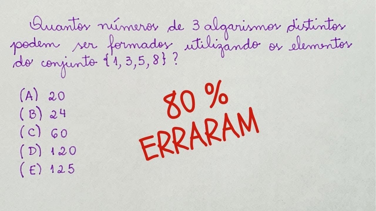 Thumbnail: 💥 Sabe Responder? Princípio Fundamental da Contagem - Professora Angela Matemática