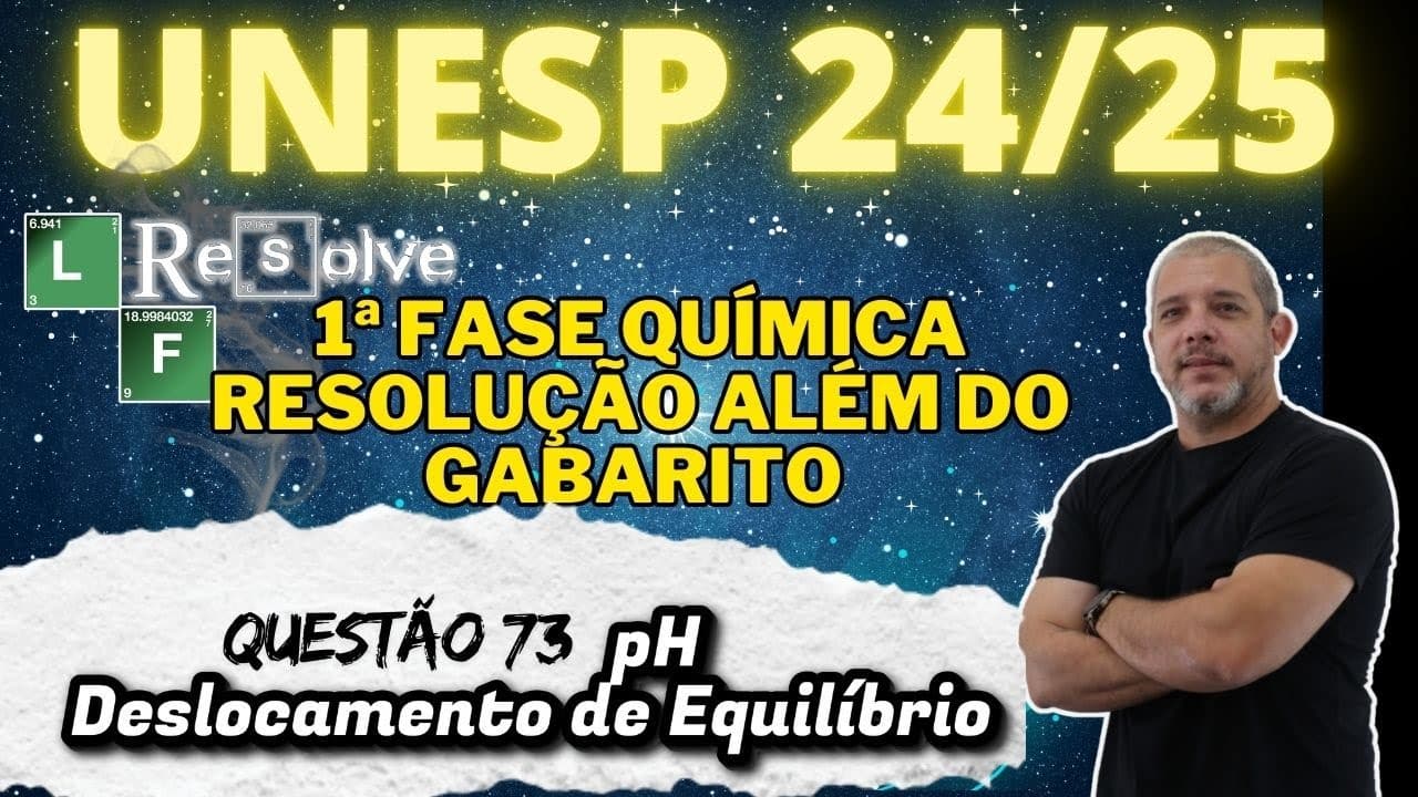 Thumbnail: UNESP 2025 Química 1ª Fase Em uma solução aquosa de cianeto de sódio (NaCN), ocorremos seguintes equ