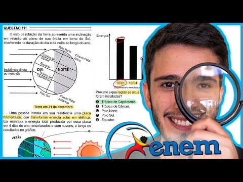 Thumbnail da aula: ENEM 2022 - O eixo de rotação da Terra apresenta uma inclinação em relação ao plano de sua órbita em