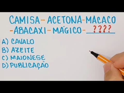 Thumbnail da aula: 🔥 HELP MATEMÁTICA BÁSICA - Sequência Lógica de Palavras #238