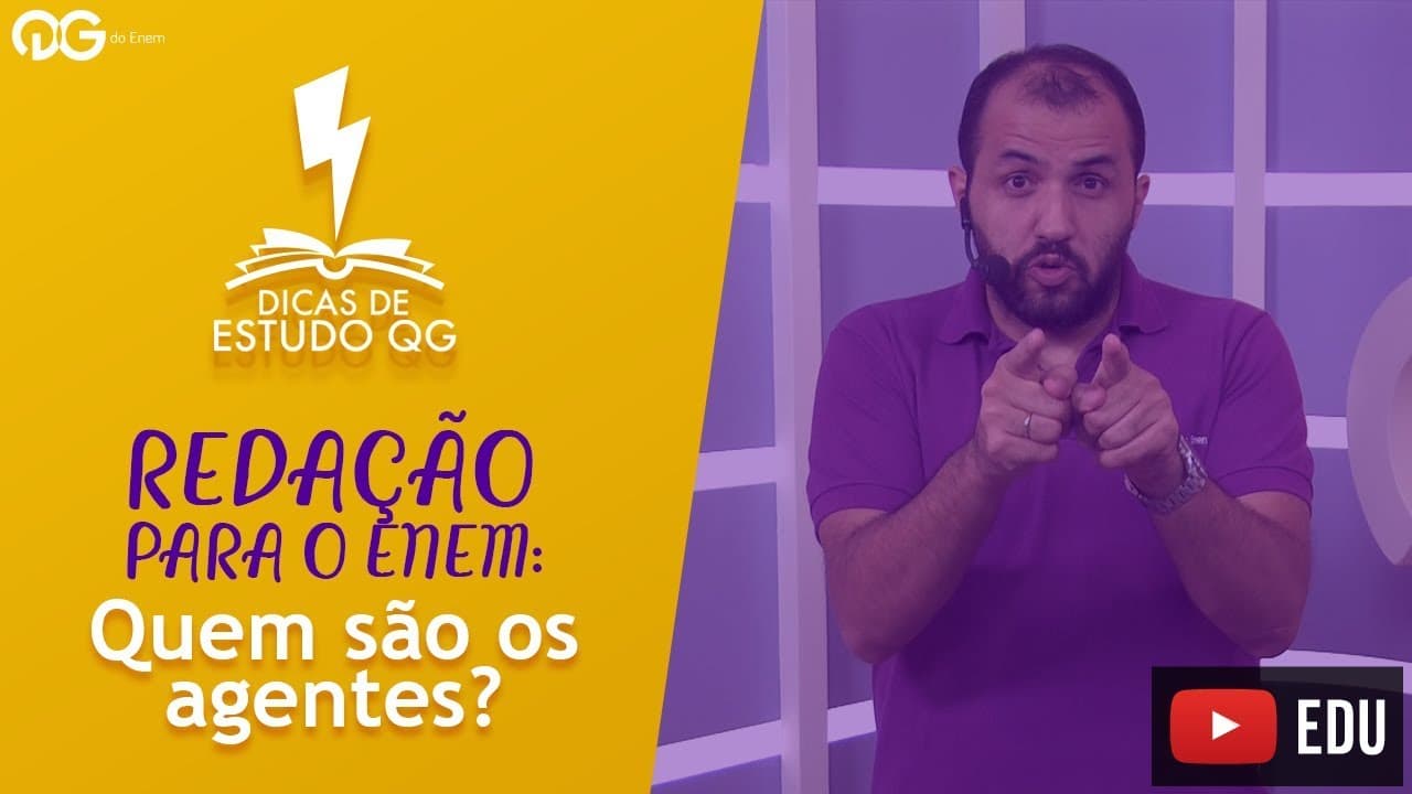 Thumbnail: Redação para o ENEM: quem são os agentes?