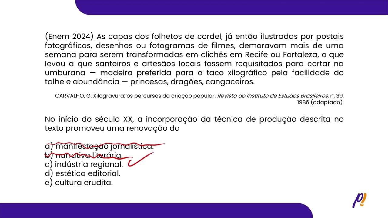 Thumbnail: ENEM 2024 - CULTURA E SOCIEDADECULTURA E SOCIEDADE | As capas dos folhetos de cordel, já então...