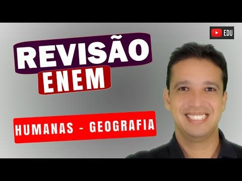 Thumbnail da aula: 🔴 Revisão Enem 2019 | Geografia | Professor Bruno Barros