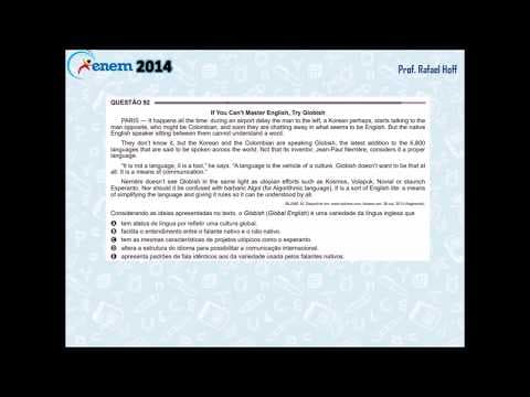 Thumbnail da aula: Inglês Enem 2014: variação linguística (Globish (Global English).