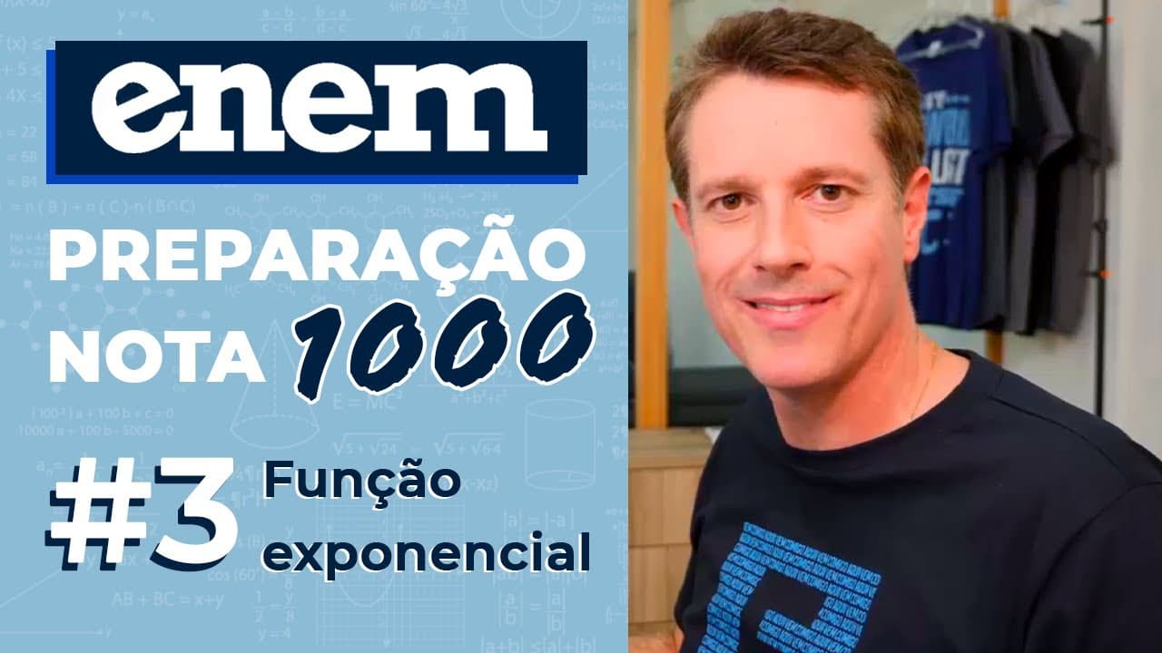 Thumbnail: ENEM: preparação nota 1000 ✅ Gráfico da função exponencial