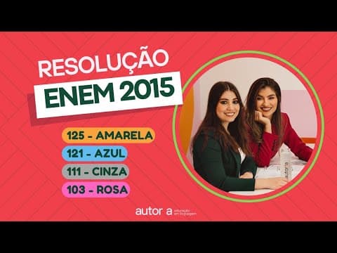 Thumbnail da aula: Enem 2015 - Autoria Linguagem - Questão 125 | Linguagens, prova amarela