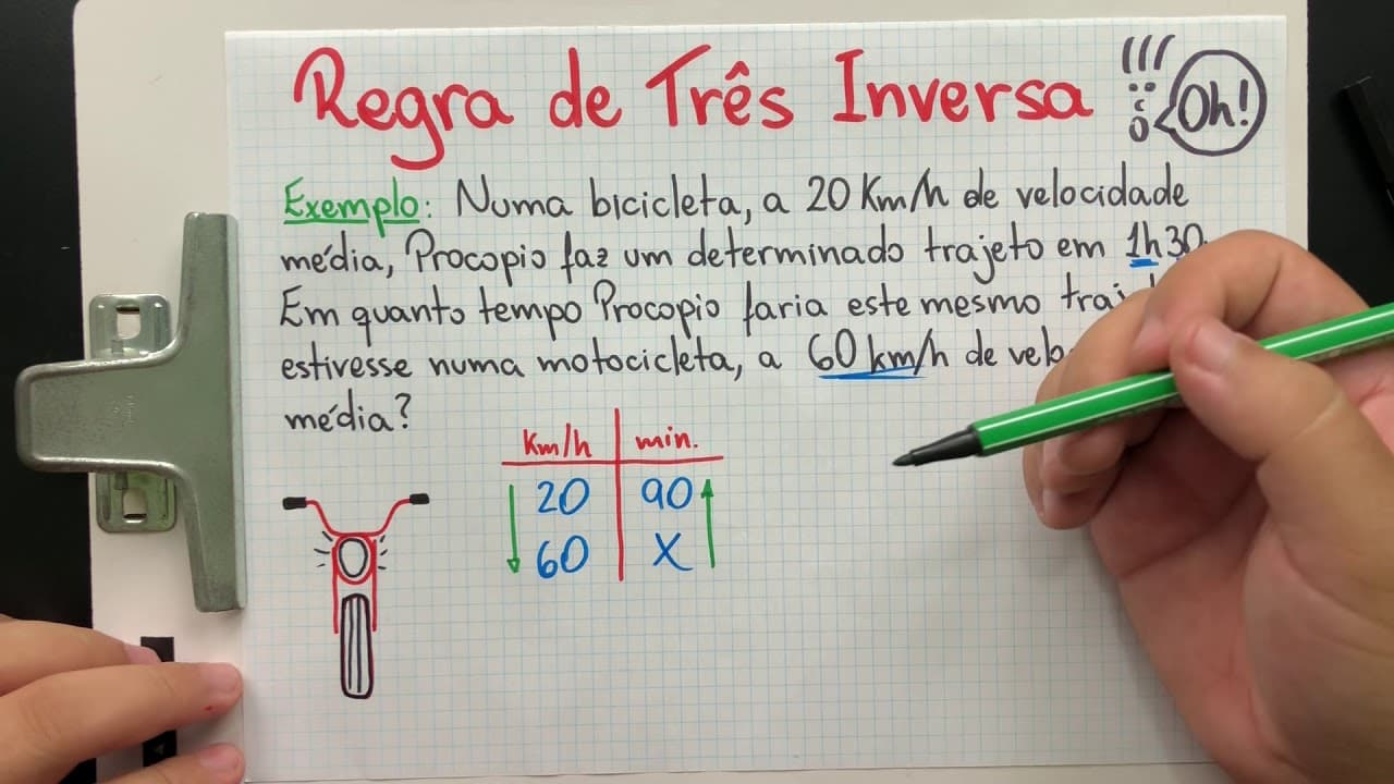 Thumbnail: 💡 DICA 13 - Regra de Três Simples com Grandezas INVERSAMENTE PROPORCIONAIS