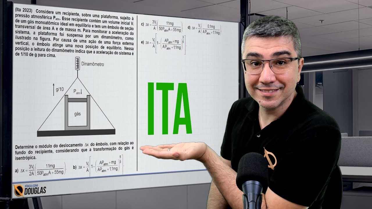 Thumbnail: ITA 2023 Termodinâmica em referencial não-inercial