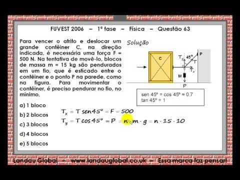 Thumbnail da aula: FUVEST USP 2006 FIS P1 Q63