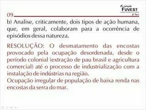 Thumbnail da aula: GEO 07, 08, 09 e 10 Resolução FUVEST 2ª Fase