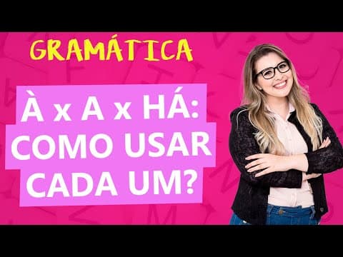 Thumbnail da aula: À, A ou HÁ: EXERCÍCIOS + TEORIA COMPLETA - Profa. Pamba