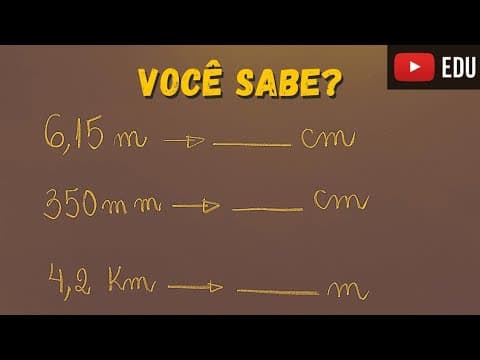 Thumbnail da aula: Conversão de Unidades de Medida de Comprimento - Professora Angela