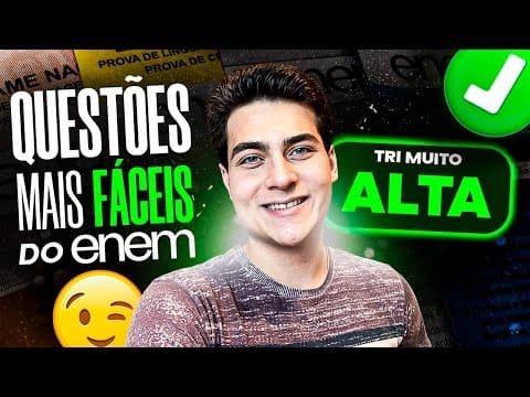 Thumbnail da aula: QUESTÕES MAIS FÁCEIS do 1º DIA do Enem - Humanas e Linguagens (TRI muito valorizada)