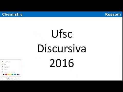 Thumbnail da aula: Ufsc 2016 Q Discursiva - Química ambiental