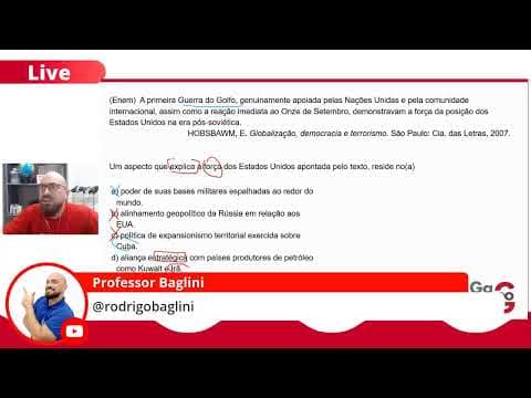 Thumbnail da aula: COMENTANDO QUESTÕES DO ENEM | HISTÓRIA E GEOGRAFIA