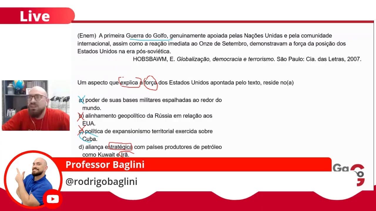 Thumbnail: COMENTANDO QUESTÕES DO ENEM | HISTÓRIA E GEOGRAFIA