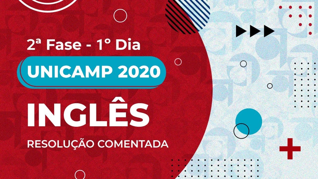 Thumbnail: Resolução Comentada - UNICAMP 2020 - 2ª fase - 1º dia - Inglês