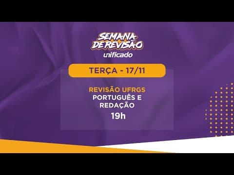 Thumbnail da aula: Revisão UFRGS - Dia 2 | Mesa-Redonda de Português e Redação