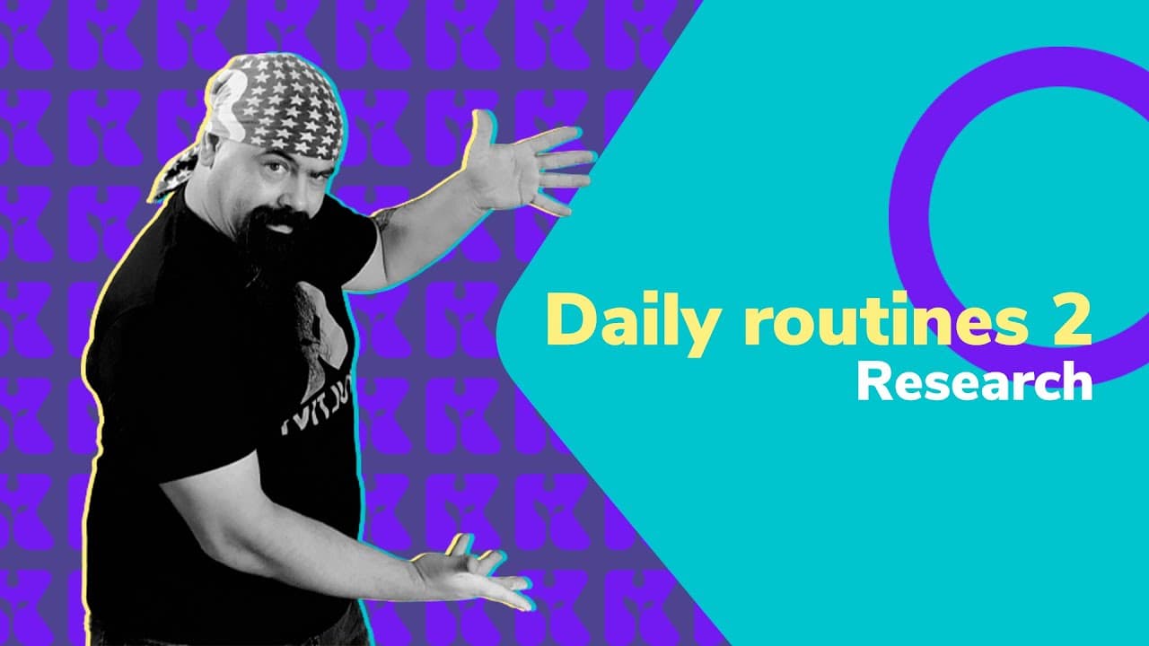 Thumbnail: Inglês 2.0 | Kultivi | Daily Routines 2 - research | Prof. Rui Ventura