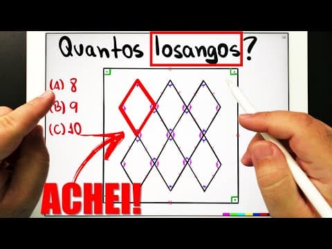 Thumbnail da aula: 🤯 QUANTOS LOSANGOS HÁ NA FIGURA? Você Consegue Resolver Desafio Bugante de Contagem e Geometria?