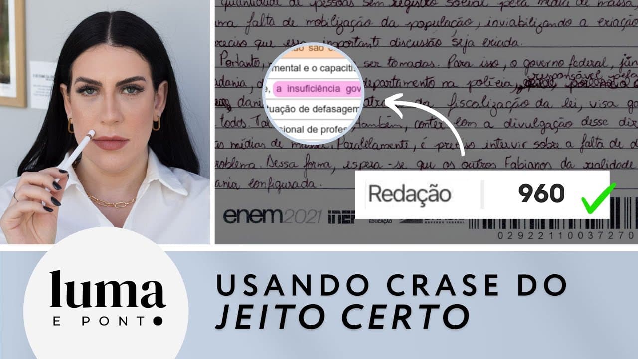 Thumbnail: CORREÇÃO OFICIAL DA REDAÇÃO DO ENEM 2022