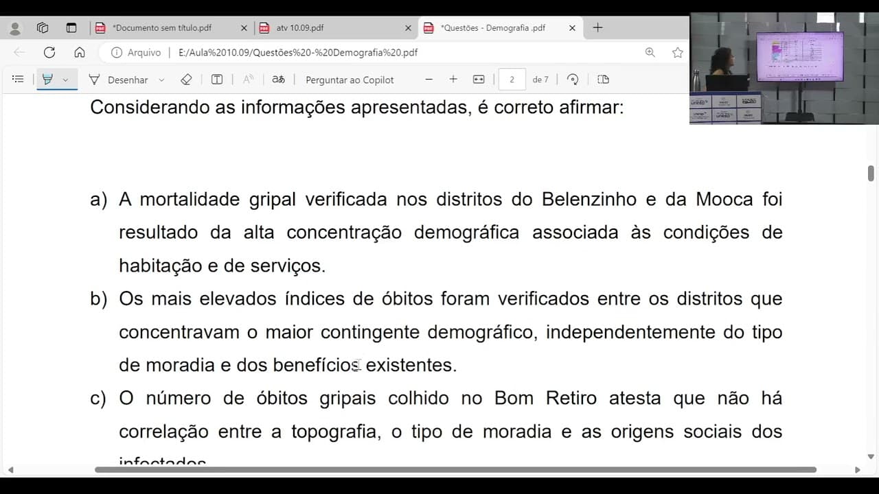 Thumbnail: Aula 12/09: Geografia: RESOLUÇÃO QUESTÕES DEMOGRAFIA