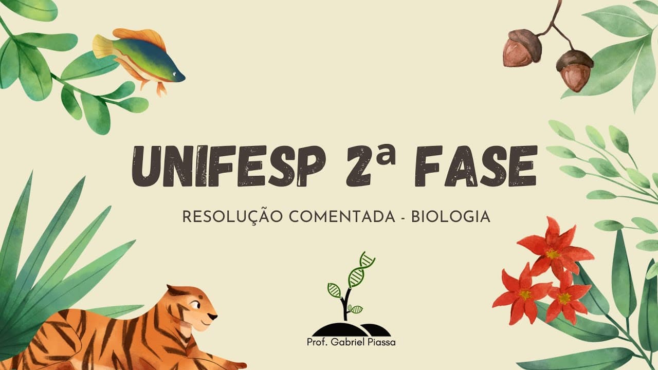 Thumbnail: UNIFESP 2º dia 2021 Biologia (Resolução Comentada) - Prof. Gabriel Piassa