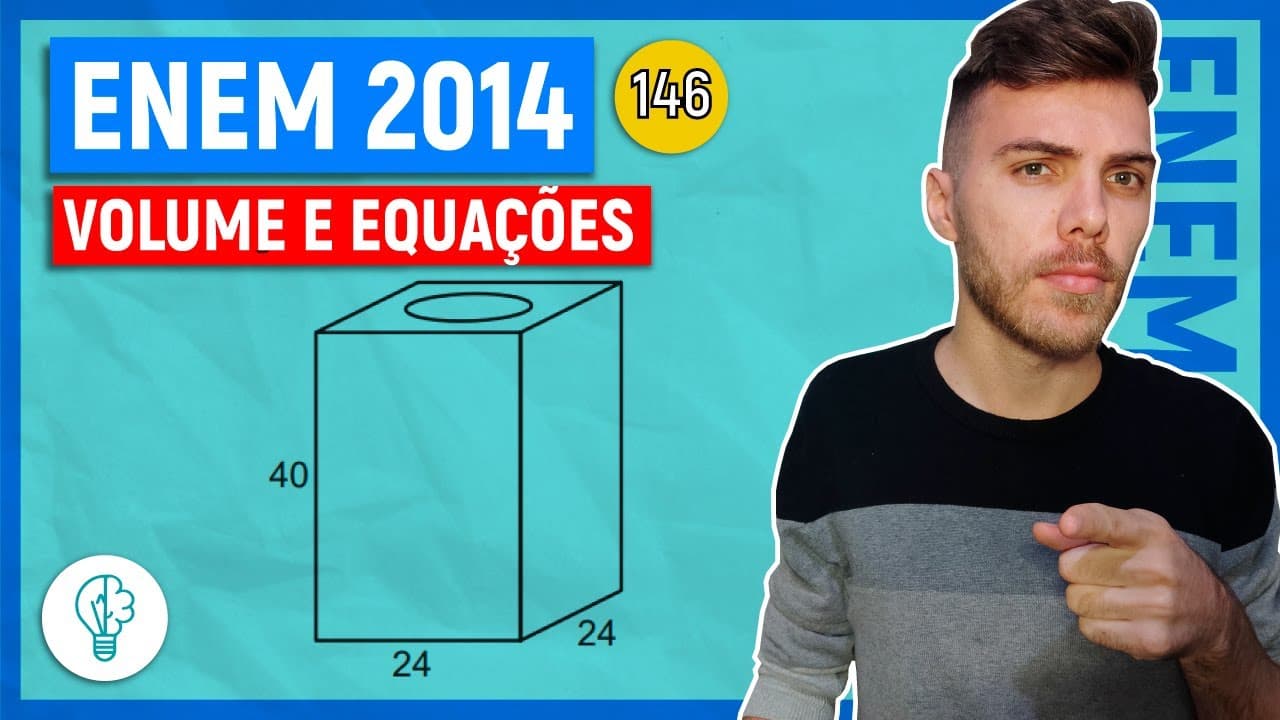 Thumbnail: 🛑146 Enem 2014 - VOLUME - Uma lata de tinta, com a forma de um paralelepípedo retangular reto, tem