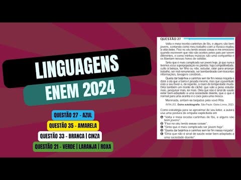Thumbnail da aula: Resolução questão 27 (PROVA AZUL) | Linguagens ENEM 2024