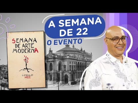Thumbnail da aula: A Semana de Arte Moderna de 1922 | Entre Aplausos e Apuros | Os 3 Dias do Evento