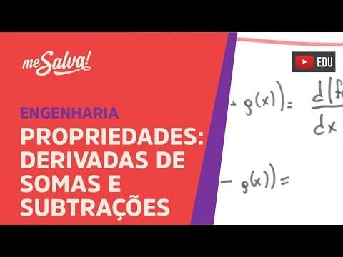 Thumbnail da aula: Me Salva! DER07 - Propriedades: derivadas de somas e subtrações