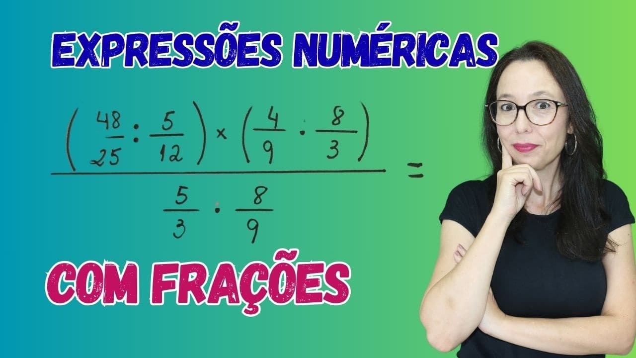 Thumbnail: EXPRESSÃO GIGANTE COM FRAÇÕES - Multiplicação e Divisão com Frações