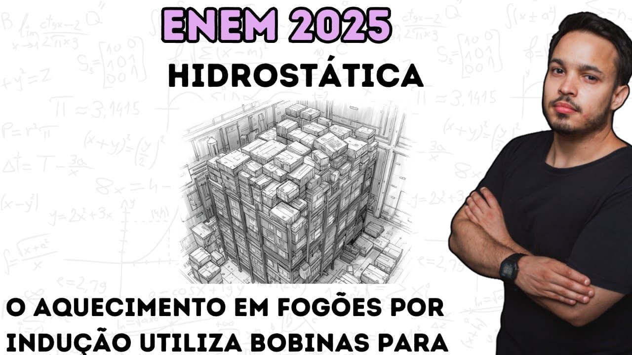 Thumbnail: ENEM 2025 - A laje de um depósito de bebidas tem 50 m2 de área útil de armazenamento e foi projetada