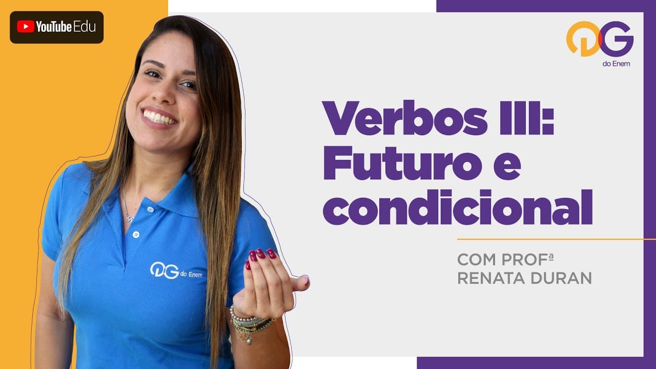 Thumbnail: Verbos III - Futuro e condicional - Espanhol com a Prof. Renata Duran
