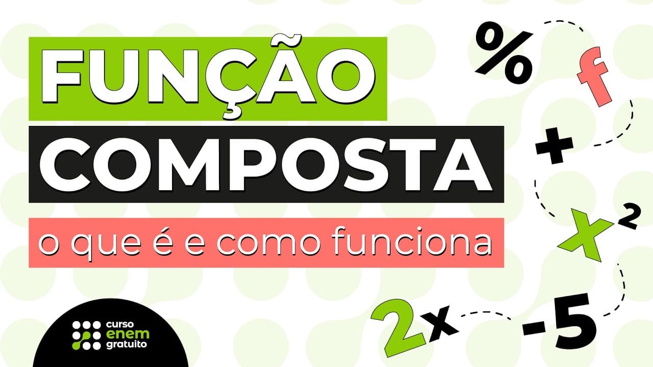 Thumbnail: FUNÇÃO COMPOSTA: o que é e como funciona | Matemática para o Enem | Lucas Borguezan