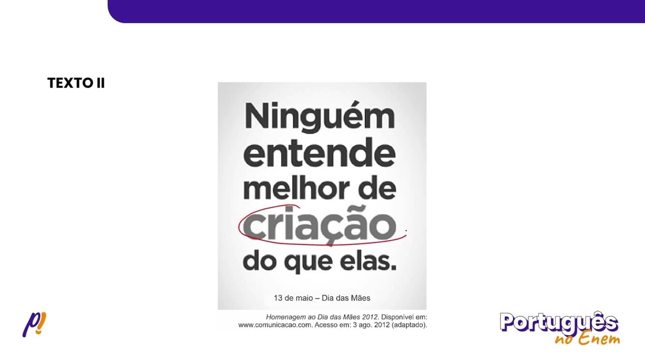 Thumbnail: ENEM 2017 - ESTUDOS DO SENTIDO | Os dois textos apresentados versam sobre o tema criatividade...