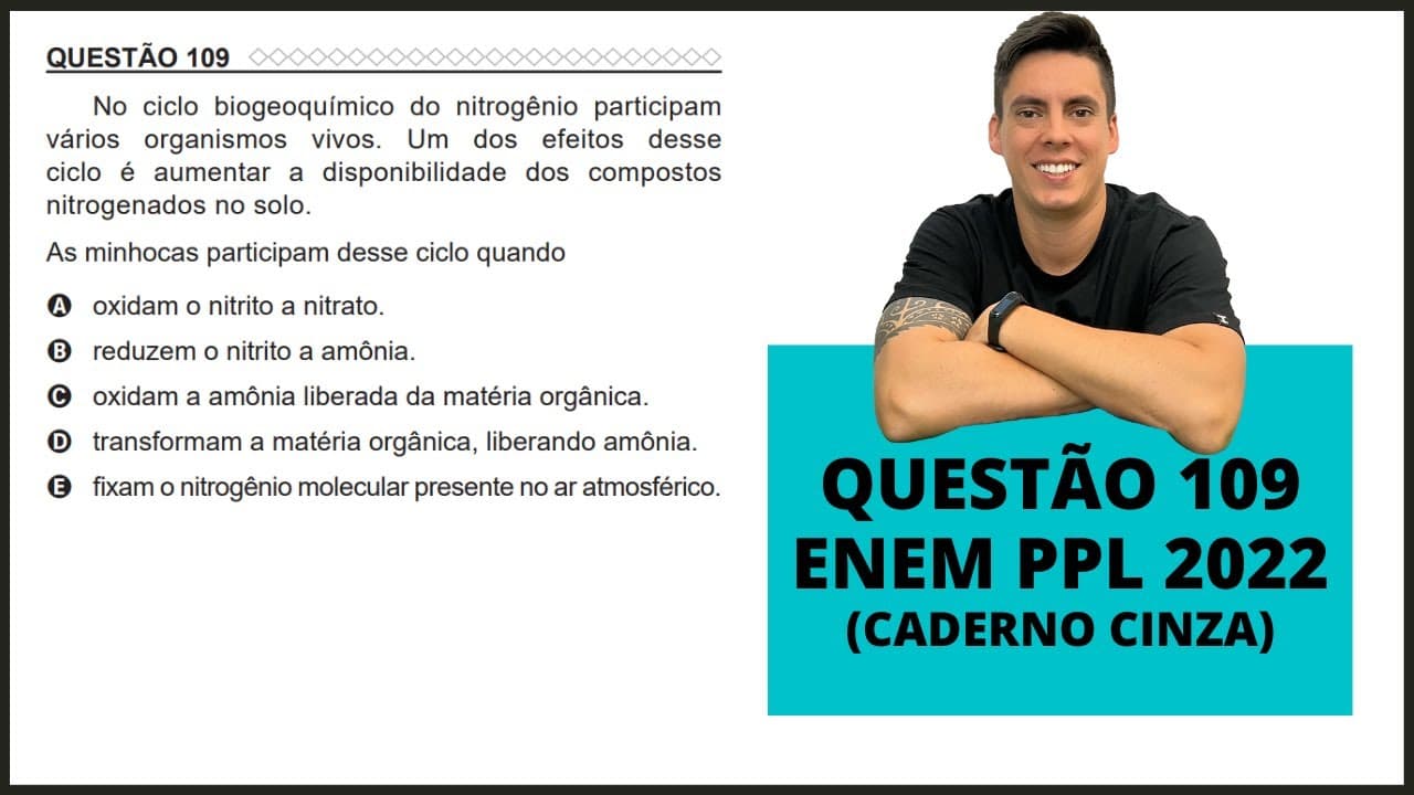 Thumbnail: BIOLOGIA ENEM PPL 2022!"No ciclo biogeoquímico do nitrogênio..."
