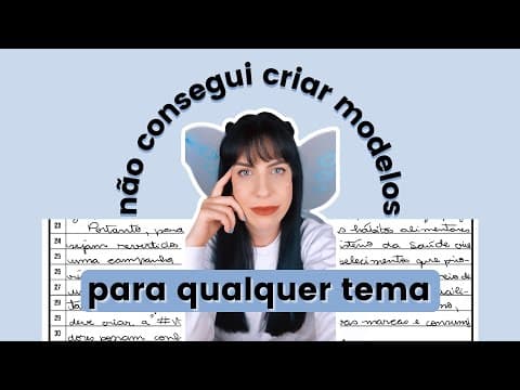 Thumbnail da aula: Preciso criar um modelo de redação para qualquer tema?