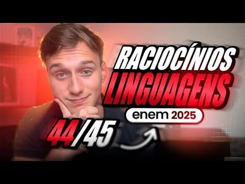 Thumbnail da aula: ✅ My REASONING to GET LANGUAGES in ENEM (+41 CORRECT ANSWERS)