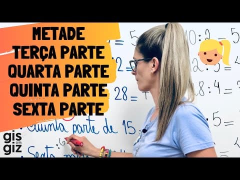 Thumbnail da aula: METADE, TERÇA PARTE, QUARTA PARTE, QUINTA PARTE, SEXTA PARTE - 5º ano  Matemática Básica \Prof. Gis/