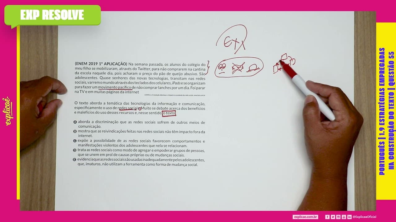 Thumbnail: NA SEMANA PASSADA, OS ALUNOS DO COLÉGIO DO MEU(...) |ESTRATÉGIAS EMPREGADAS NA CONSTRUÇÃO DO TEXTO