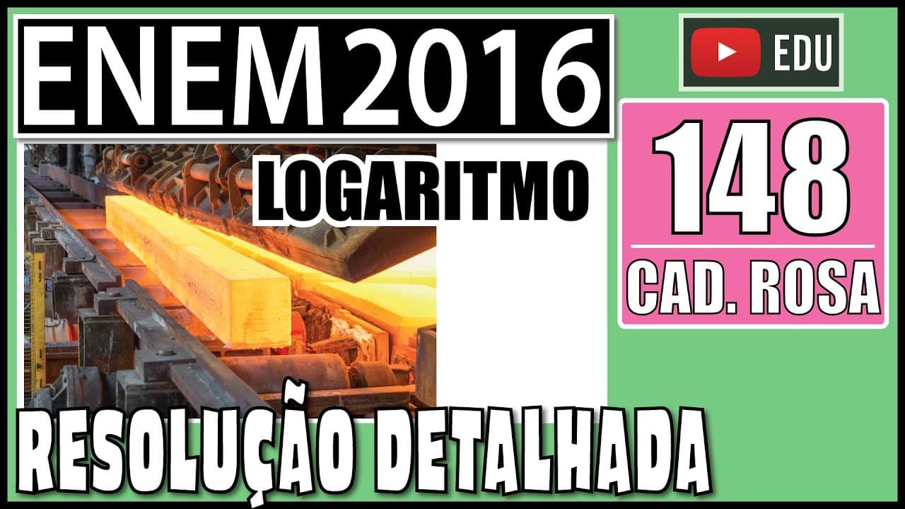 Thumbnail: [ENEM 2016] 148 📕 LOGARITMO Uma liga metálica sai do forno a uma temperatura de 3 000 °C e diminui