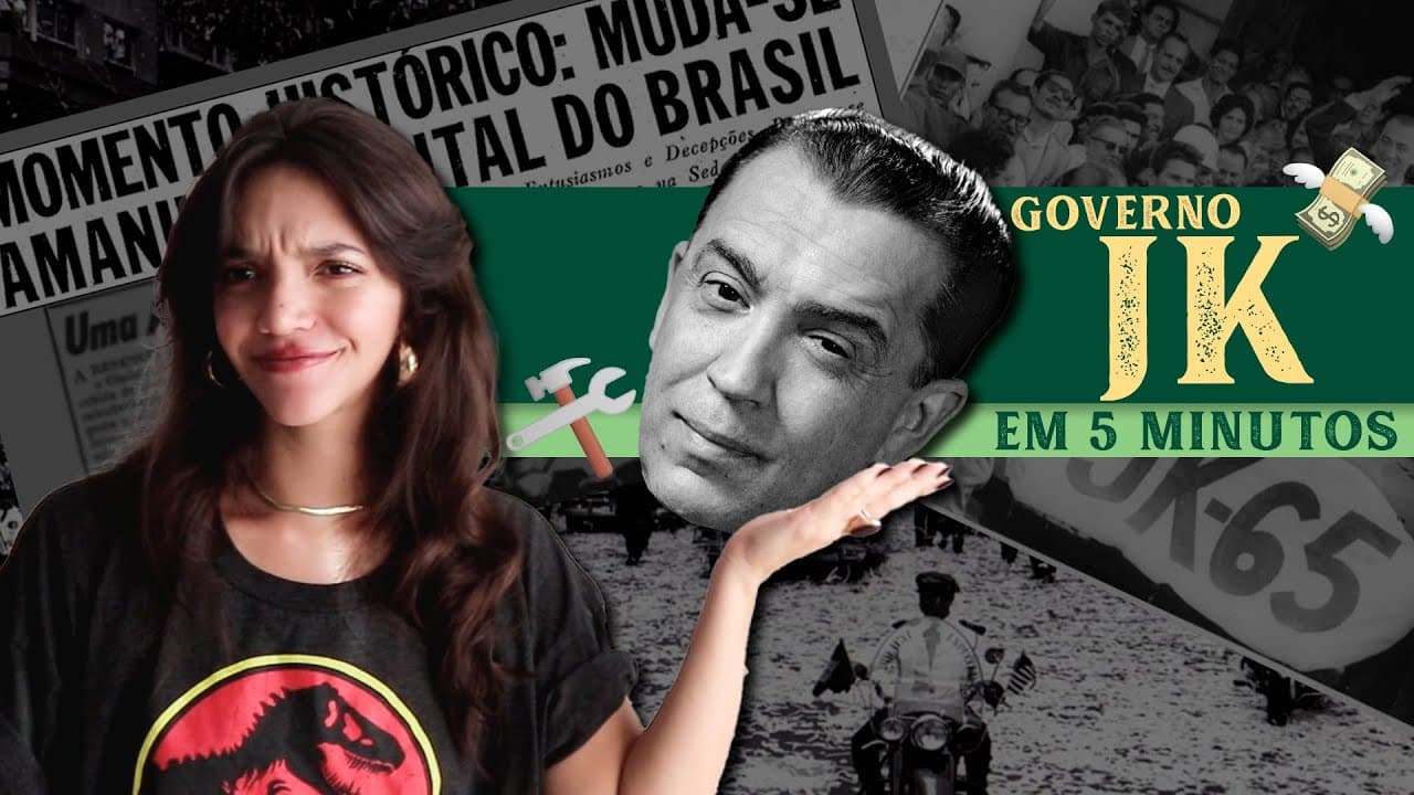 Thumbnail: GOVERNO JK EM 5 MINUTOS! (Débora Aladim)