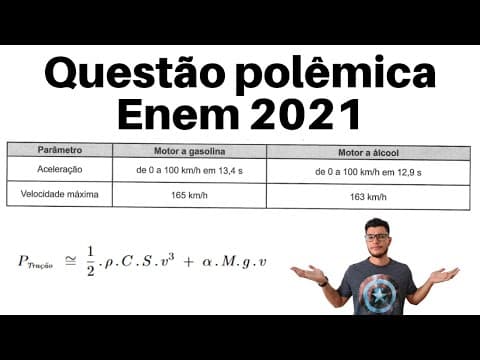Thumbnail da aula: (Enem 2021) Analisando a ficha técnica de um automóvel popular, verificam-se algumas características