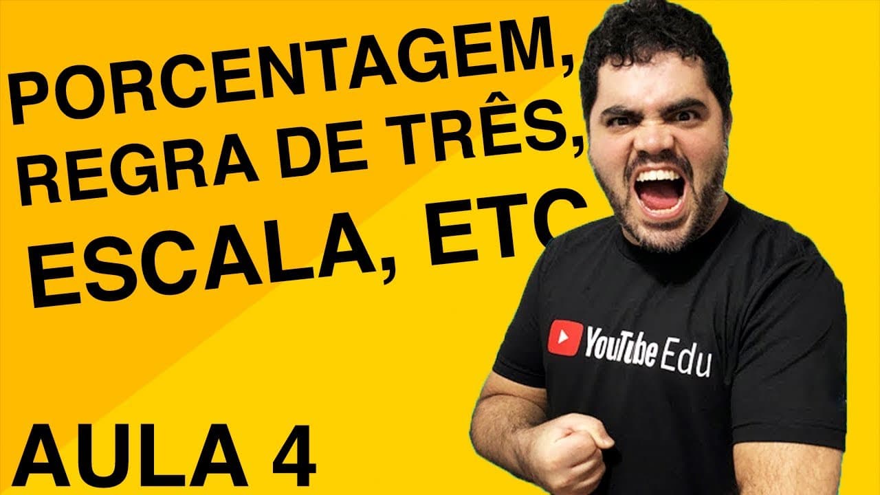 Thumbnail: 🙌 Razão, Proporção, Regra de Três e Porcentagem na Prova de Matemática do Encceja (Aula 4 de 5)