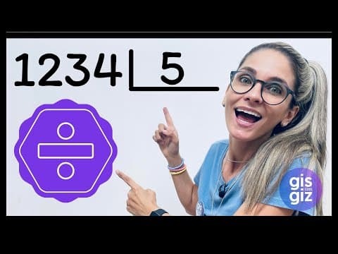 Thumbnail da aula: DIVISÃO matemática Método super rápido.  | divisão por 5  \Prof. Gis/