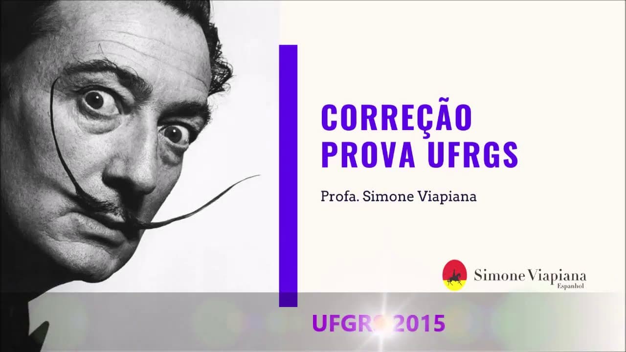 Thumbnail: Correção prova de ESPANHOL UFRGS 2015