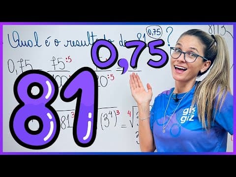 Thumbnail da aula: POTENCIAÇÃO COM EXPOENTE EM FRAÇÃO