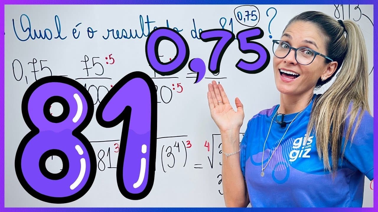 Thumbnail: POTENCIAÇÃO COM EXPOENTE EM FRAÇÃO